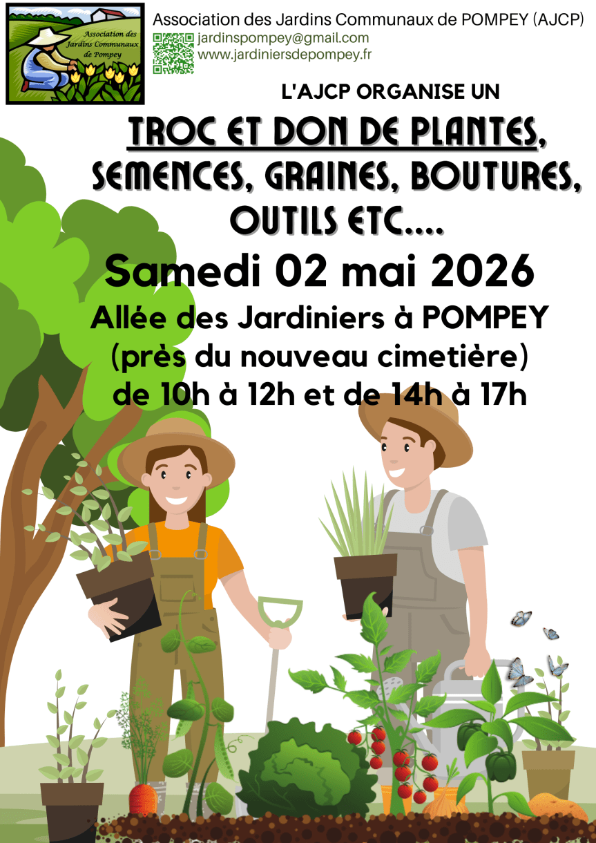Bourse aux plantes de l&rsquo;AJCP le 2 mai&nbsp;2026